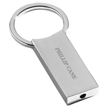 Image of 100 Promotional "GENEVA" Laser Engraved Metal Keyholder - Chrome ...