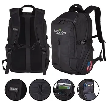 Image of 5 Customized WORK Pro II Laptop Backpack - Heavy Duty & Multi ...