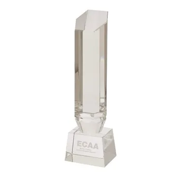 Image of 1 Customized Hexagon Tower Award - Optical Crystal