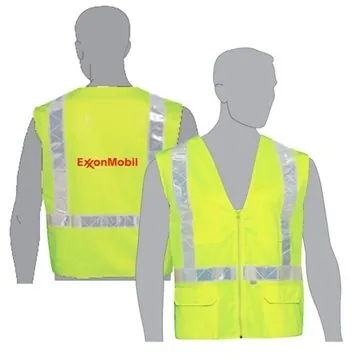 Image of 50 Promotional Lime Class 2 compliant surveyor's vest - ANSI ...