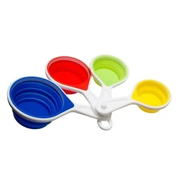 Image of 50 Customized Pop Out Silicone Measuring Cups - Collapsible & ...