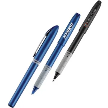Image of 250 Custom uni-ball Roller Grip Gel Pen - Fraud Protection & Steel ...