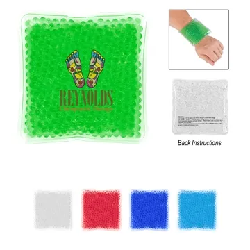 Image of 100 Promotional Square Gel Beads Hot Cold Pack - Reusable & ...