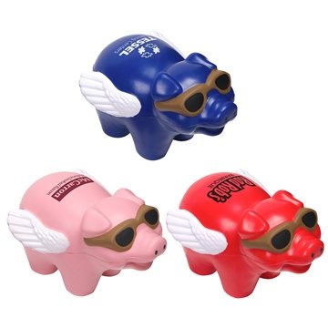 Image of 100 Customized Flying Pig - Stress Reliever - Polyurethane