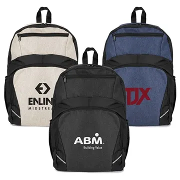 Image of 50 Promotional OceanTide Recycled Backpack - Ocean Plastic & 600D ...