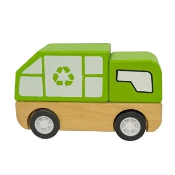 Image of 150 Customized Wooden Recycling Truck - Rolling