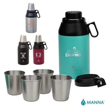 Image of 6 Promotional Manna 64 oz Stack Growler - Vacuum Insulated & ...
