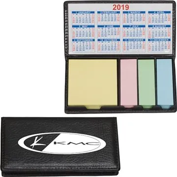 Image of 100 Promotional Sticky Note Pad - Multi-Color & Calendar