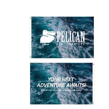 DisplaySplash 2'x3' Flag - Double Sided - Reinforced