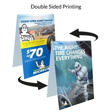 4 x 5.75 Plastic Table Tent Sign - Self-Standing