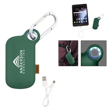 Image of 25 Promotional Pebble Carabiner Power Bank - 5000mAh & LED ...