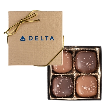 4pc Sea Salt Caramel Box - Milk & Dark Chocolate