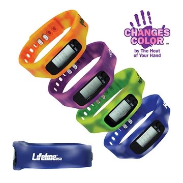 Image of 100 Custom Mood Pedometer Watch - Color Changing
