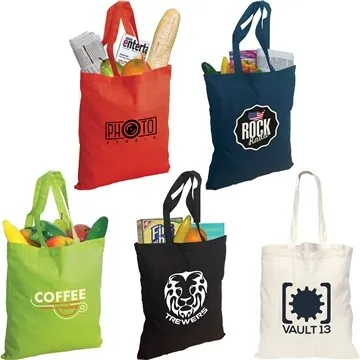Image of 100 Custom Econo 4.5 oz Cotton Tote - Lightweight & Durable
