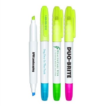 Image of 200 Custom Duo-Brite - Double Ended Highlighter - Fluorescent & ...