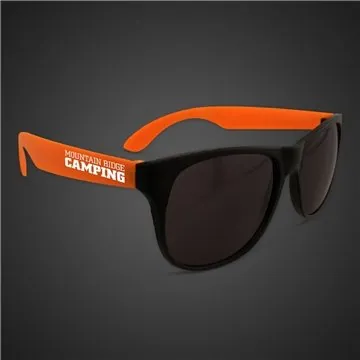 Image of 300 Promotional Orange Neon Sunglasses - Retro Style