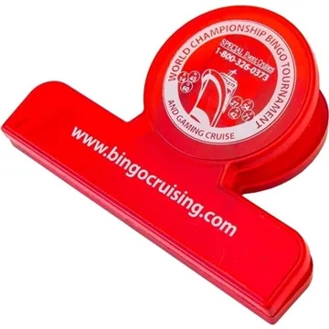 Image of 100 Promotional 4" Round Bag Clip - Extra Strong & Recyclable