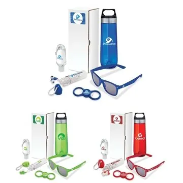 Image of 100 Custom Garden 5-Piece Picnic Gift Set - UV Protection & Tritan ...