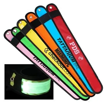 Image of 100 Custom LED Slap Bracelet - 3 Light Modes