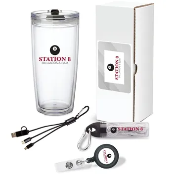 Applaud 4-Piece Welcome Gift Set - Multi-Function & Hot Cold Tumbler