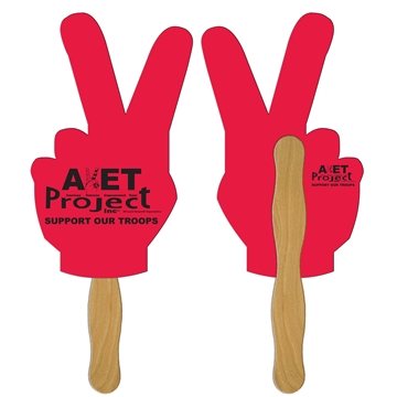 Image of 100 Custom Peace Sign Fast Hand Fan (2 Sides) - Paper Products - ...
