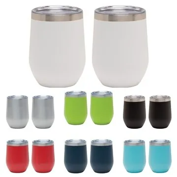 Image of 12 Customized Aria II Two-Piece Wine Tumbler Gift Set - Vacuum ...