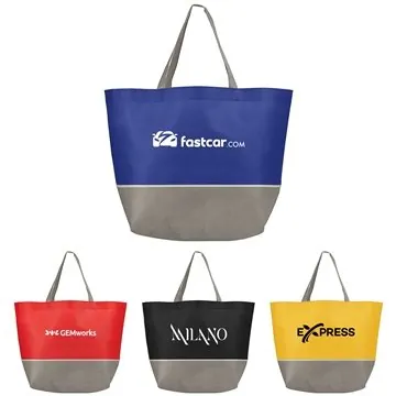Image of 100 Custom Julian Two-Tone - Non-Woven Tote Bag - Water Resistant