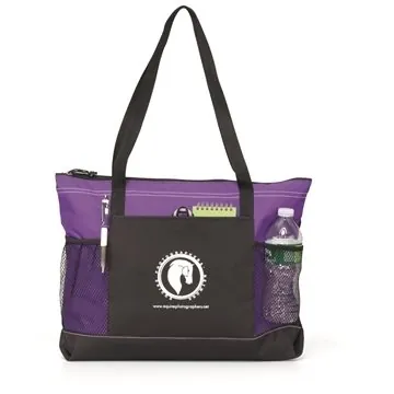 Image of 50 Custom Select Zippered Tote - Mesh Pockets