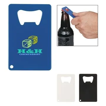 Image of 250 Promotional Credit Card Shaped Bottle Opener - Metal