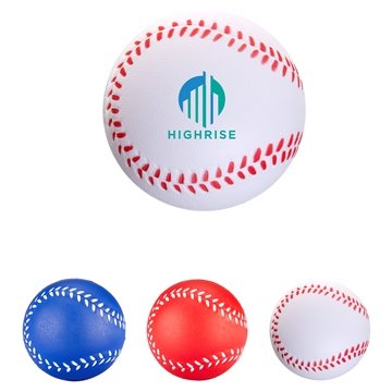 Image of 100 Promotional Baseball Shape Stress Ball - Polyurethane