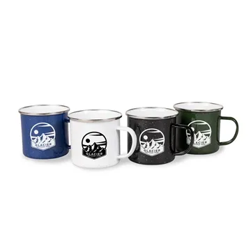 72 Customized Enamel 16 oz Camping Mug - Steel Construction