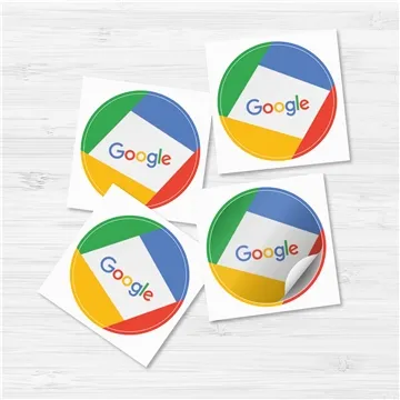 Image of 250 Promotional 2" x 2" Circle Sticker - Moisture-Resistant & ...