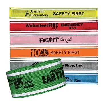 Image of 250 Custom Nylon Reflective Snap Band - Safety & Adjustable