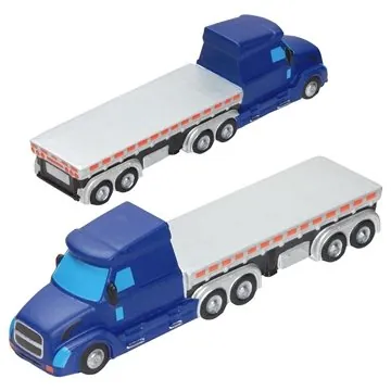 Image of 100 Promotional Semi Flatbed Truck Stress Reliever - Polyurethane