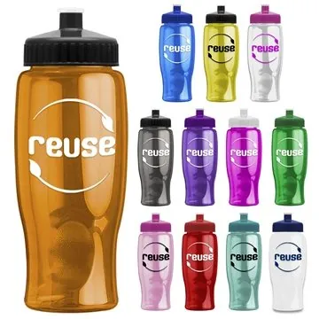 Image of 200 Customized Poly-pure - 27 oz Transparent Bottle - BPA Free & ...