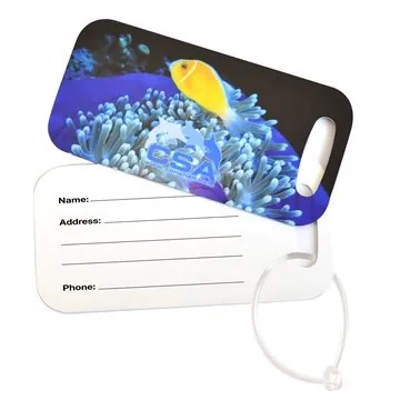Image of 25 Custom Rectangle Metal Luggage Tag - Aluminum & Full Color
