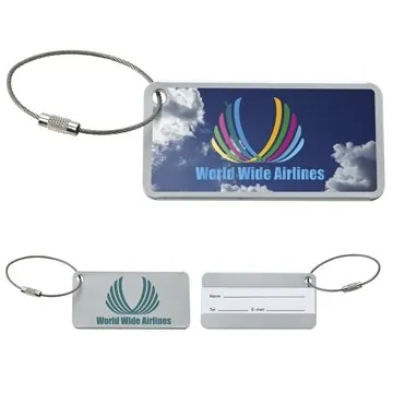 Image of 150 Customized Compact Luggage Tag - Metallic & Braided Band