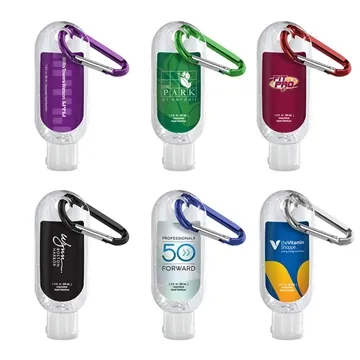 100 Customized 1.9 oz Clear Sanitizer in Clear Bottle with ...