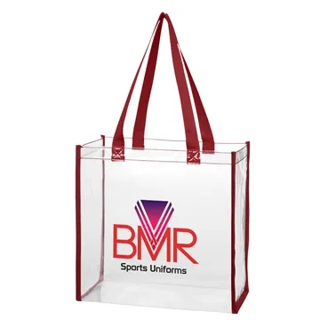 Image of 25 Promotional Clear Tote Bag - NFL Compliant & PVC