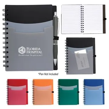Image of 100 Promotional Tri-Pocket Notebook - Polyurethane