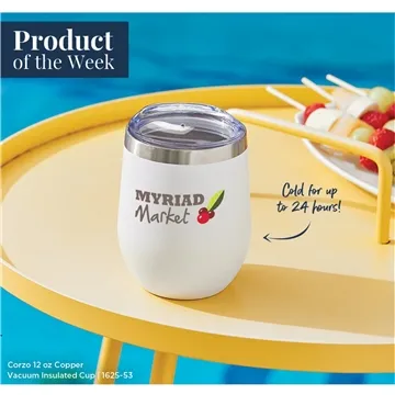 Image of 48 Customized Corzo Copper Vacuum Insulated Cup 12oz - 24Hr Cold & ...