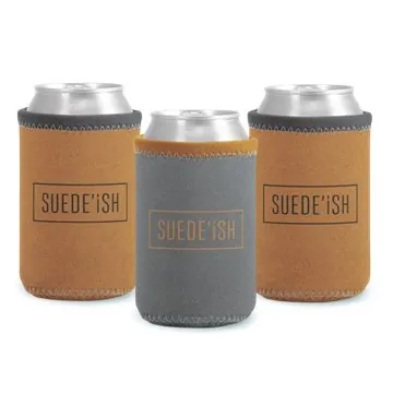 Image of 50 Customized Liam Suede-ish Neoprene Can Insulator - Collapsible