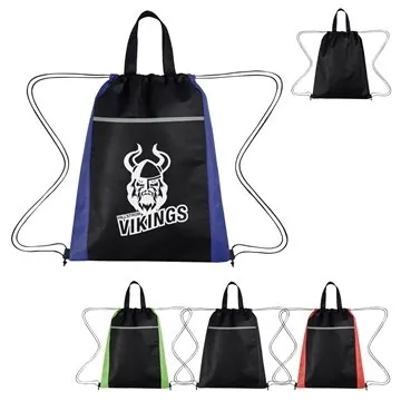 Image of 100 Customized Honeycomb Non-Woven Drawstring Bag - ...