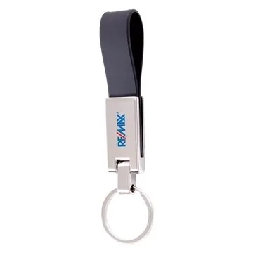 Image of 150 Promotional The Tresana Key Chain - Silver Metal & Leather