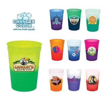 Image of 250 Promotional Mood 12 oz Stadium Cup - Color Changing & USA Made