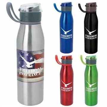 Image of 24 Customized Spectra Bottle - 25 oz - Flip-Top