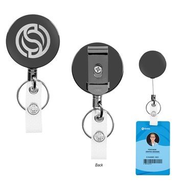 Steel Retractable Badge Holder - Zinc Alloy