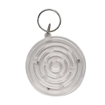 Image of 150 Custom Clear Round Maze Puzzle Keychain - Problem Solving & ...