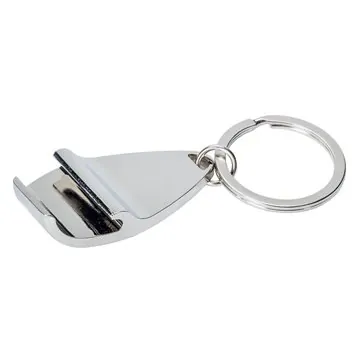 Image of 250 Promotional The Apri Bottle Opener Key Chain - Chrome Metal