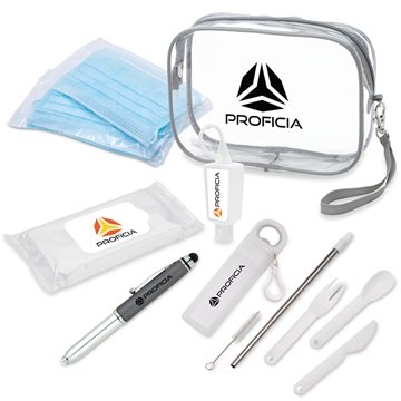 Back to Work I 7pc PPE Essentials Set - Sanitizing Kit & Reusable Tools